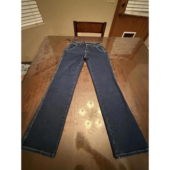 flamingals Denim - Flamingals Cargo Blue  Jeans #77246 Size Large 29x32  Straight Leg Stretch